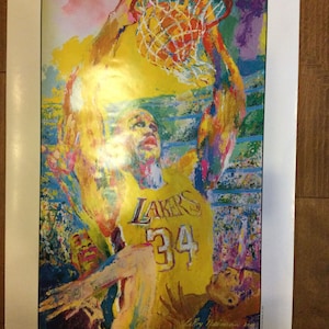 LeRoy Neiman Original Poster SHAQ basketball unsigned 2000 LITHOGRAPH