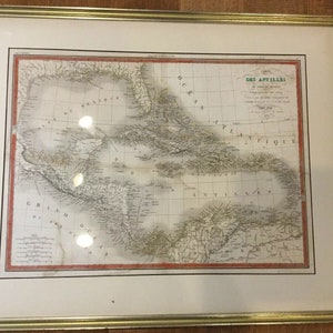 Gulf, Caribbean Antique Map - "Carte Des Antilles ..." - M. Lapie - Paris 1829