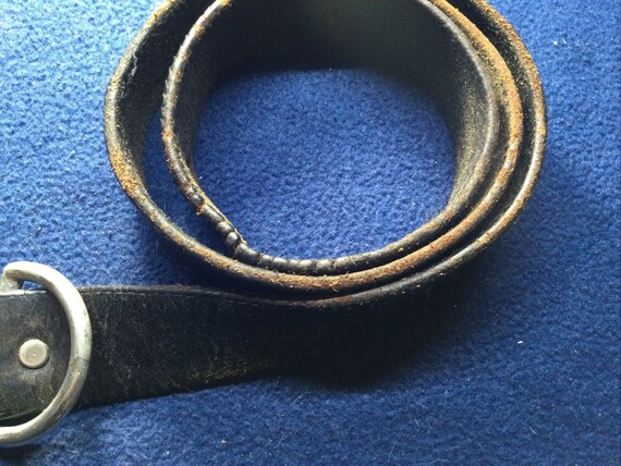Harley Davidson Logo Belt Buckle Rate VTG And Harley Davidson Leather Belt 36 View 5