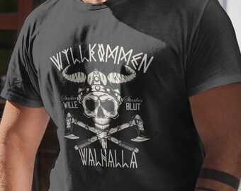 Valhalla Men's T-Shirt | Viking Statement T-Shirt | Welcome to Valhalla men's shirt