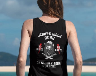 Team Bride JGA tank top customizable | Bandida Tour Shirt | Hen party women's tank top with name and date