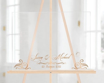 Guest book alternative acrylic glass wedding guest book customizable - wedding sign