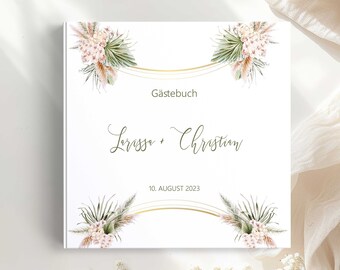 Gästebuch zur Hochzeit personalisiert mit Fragen | Hochzeitsgästebuch Fotoalbum