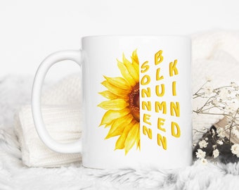 Cup sunflower child saying cup | Sunflower coffee mug gift