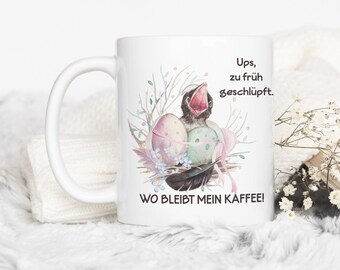 Sayings cup early bird | Coffee mug for morning grouches