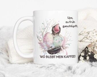 Spreukenbeker vroege vogel | Koffiemok voor ochtendmopperen