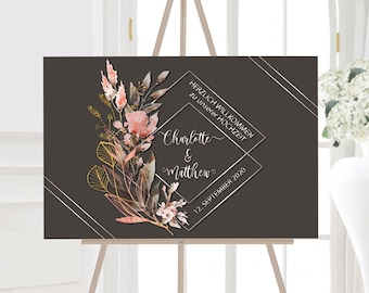 Wedding sign customizable - Welcome to the wedding - Welcome sign