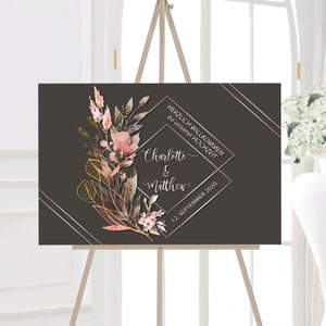 Panneau de mariage personnalisable bienvenue au mariage panneau de bienvenue image 1