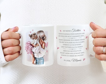 Tasse mit Spruch Mutter und Tochter | Geschenk für die Tochter | Kaffeetasse Becher Mutterliebe