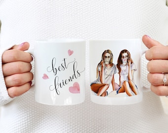 Beste Freundin Tasse | Kaffeebecher Geschenk für Freundinnen