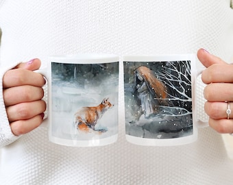 Tazza L'inverno è magico | Tazza da caffè Fox | Idea regalo di Natale