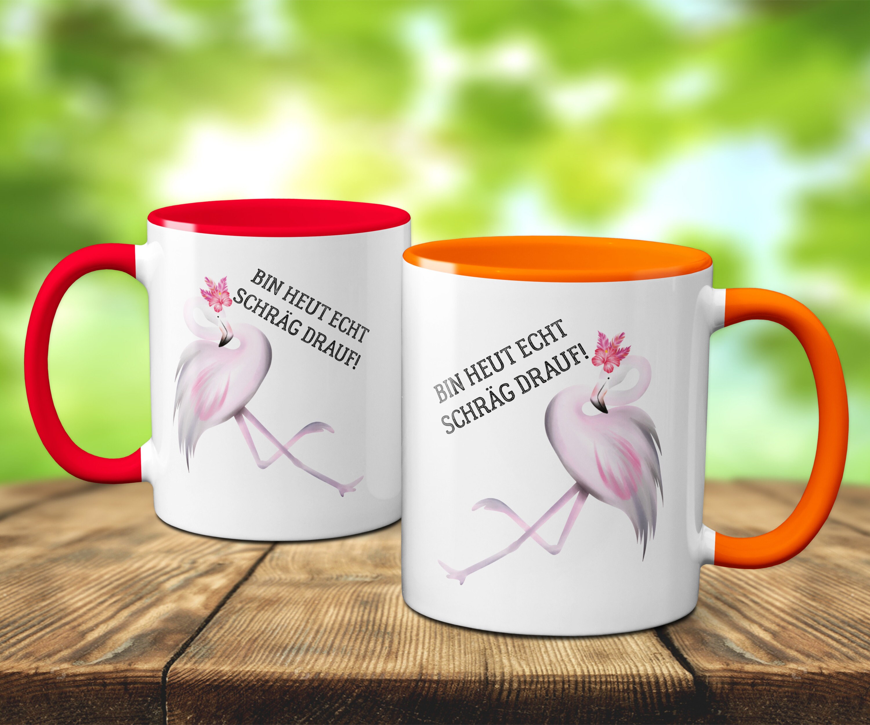 Lustige Flamingo Spruch Tasse Schräg drauf Kaffeetasse Büro