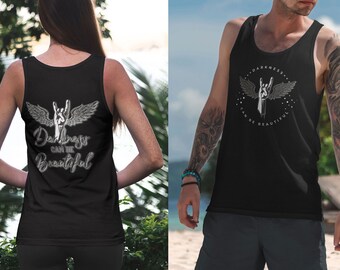 Saying tank top - Darkness can be beautiful tank top for him and her - gift idea