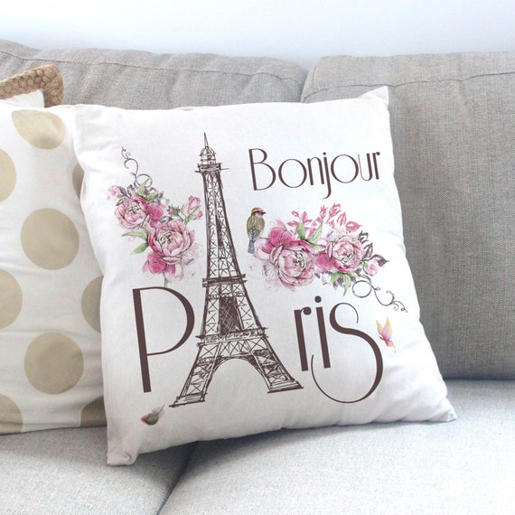 Eiffel tower throw pillow clearance