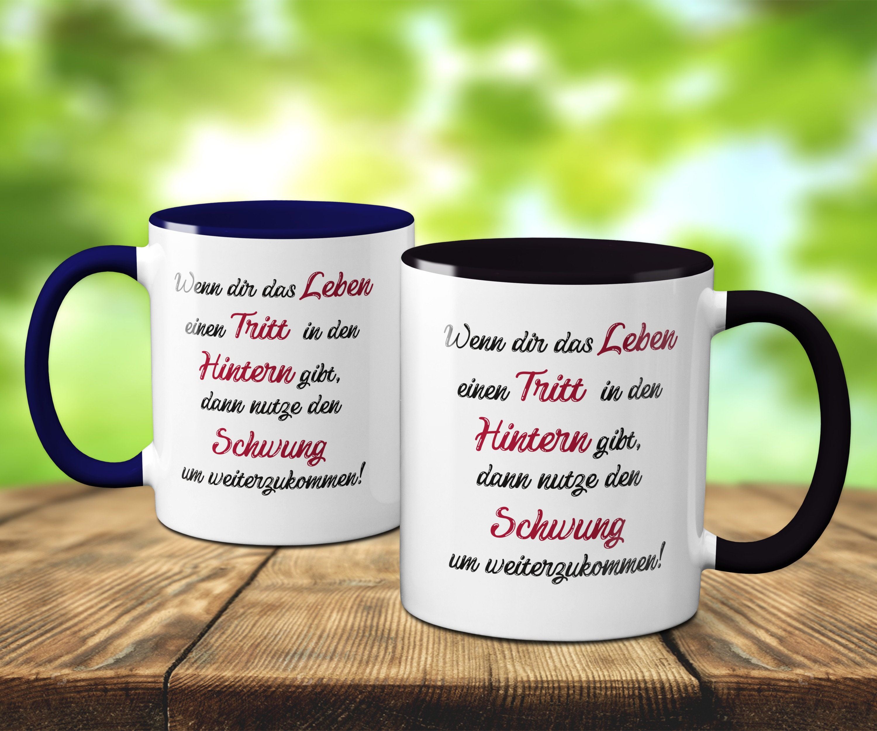 Lustige Spruch Tasse Nutze den Schwung Motivation Kaffeetasse Geschenk