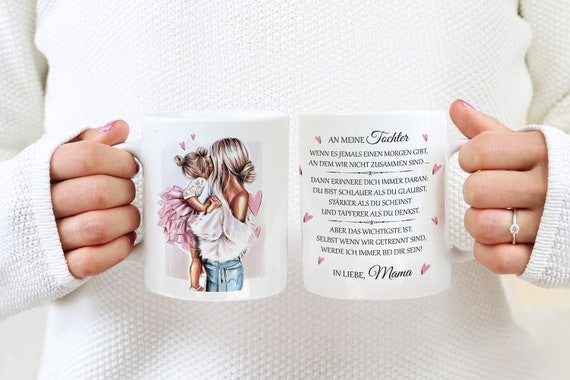 Tasse mit Spruch Mutter und Tochter | Geschenk für die Tochter | Kaffeetasse Becher Mutterliebe