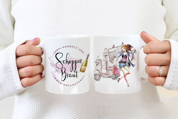 Lustige Sprüche Tasse Schopper Braut | Kaffeebecher frecher Spruch Geschenkidee