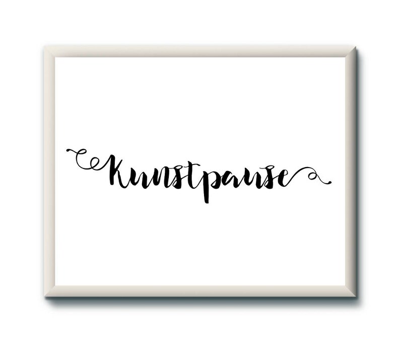 Kunstpause Print Minimalist Word Art Print,Printable Wall Art Digital Print Home decor Work Space Typography Office