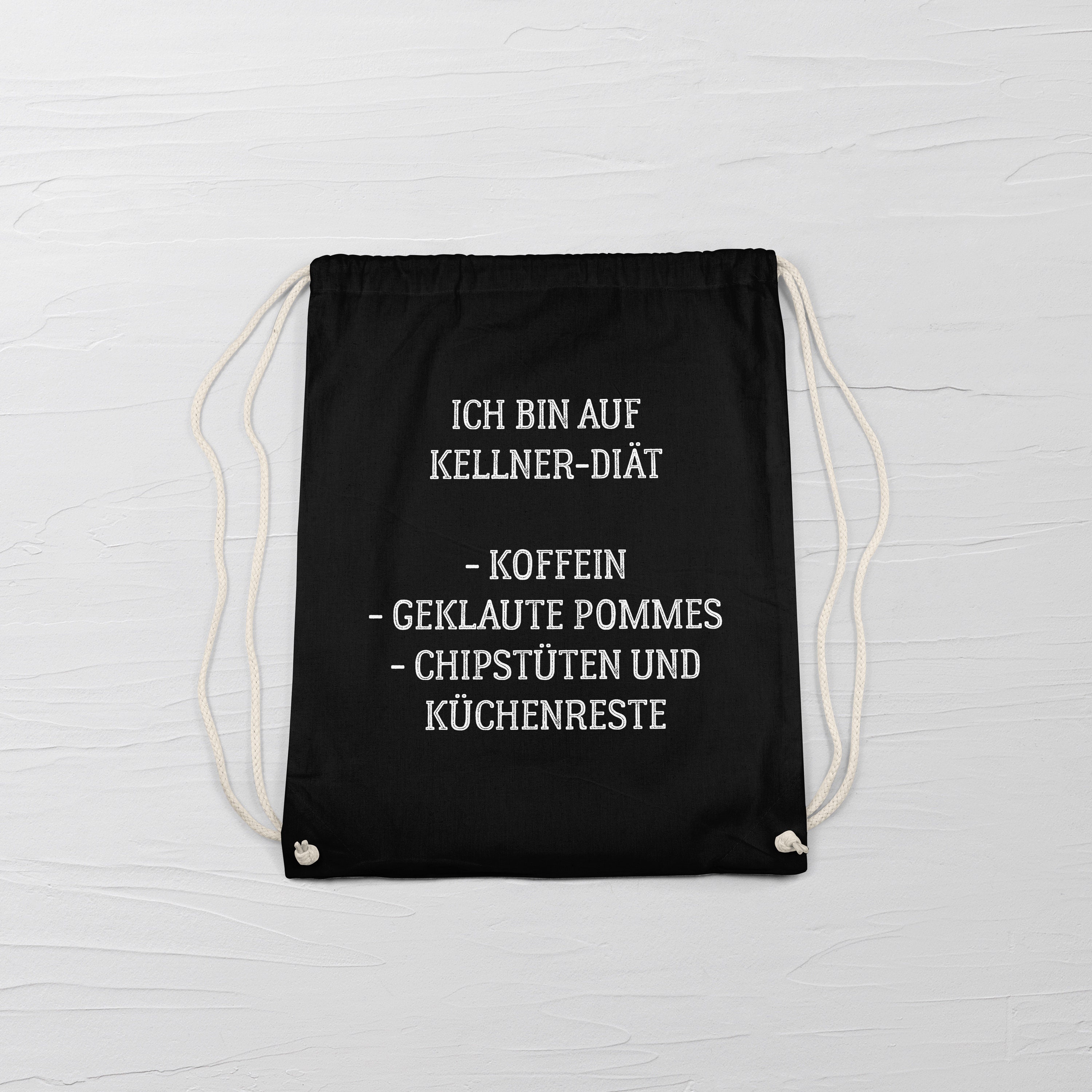 Lustiger Spruch Turnbeutel KellnerDiät Freche Sprüche Rucksack