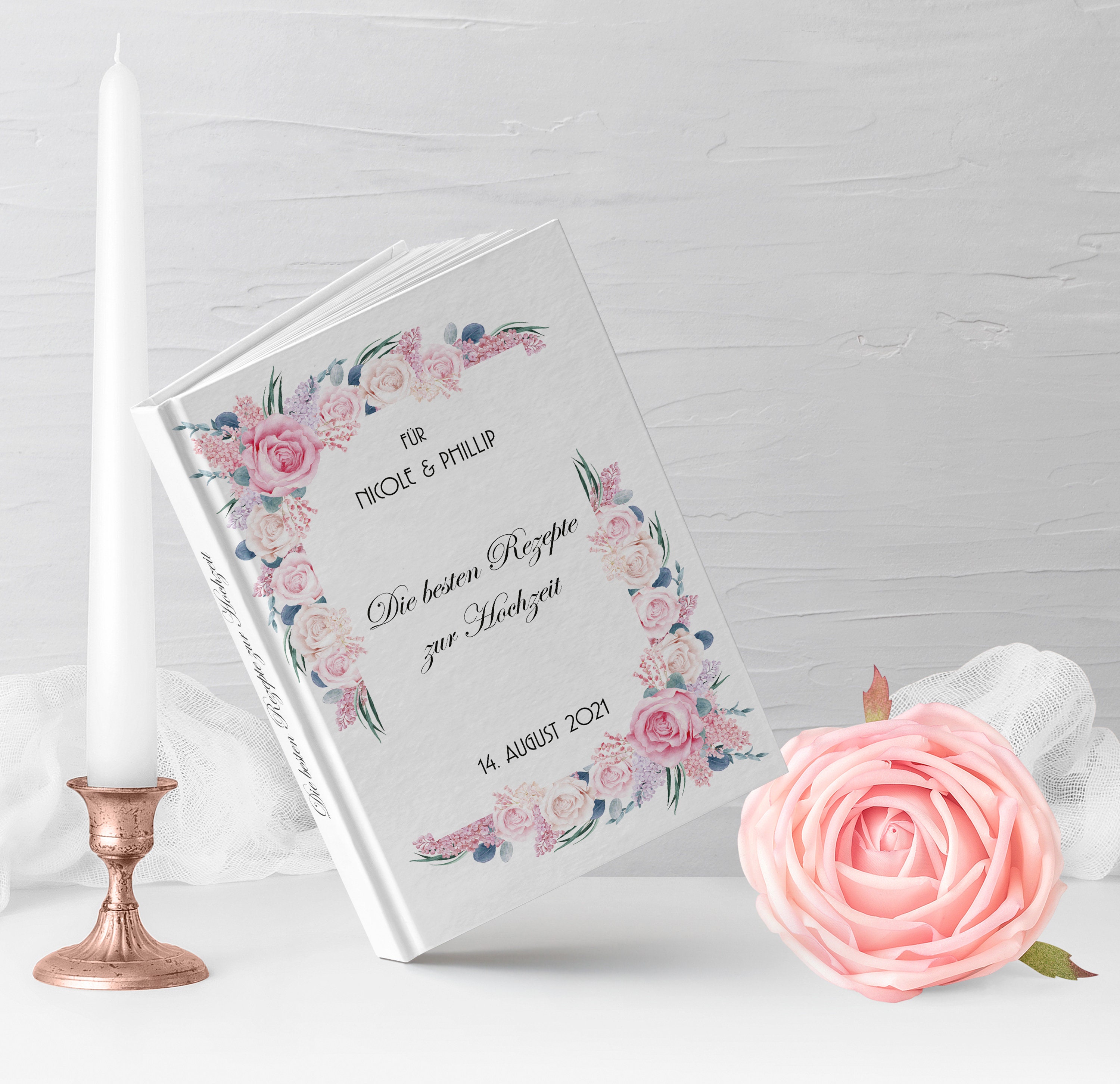 Rezeptbuch Hochzeitsgeschenk personalisierbar Rezeptbuch zum