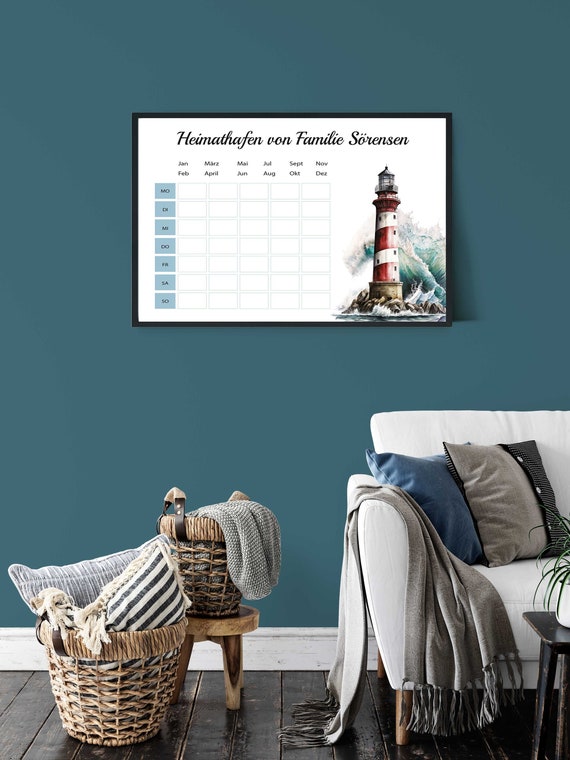 Heimathafen Acryl Kalender | Monatsplaner personalisiert