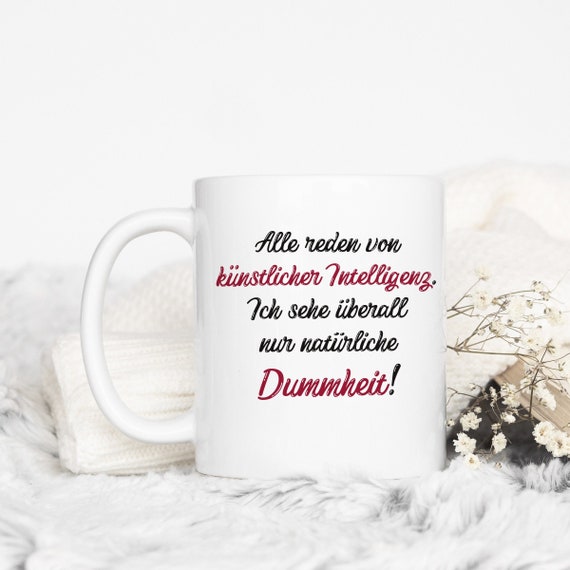 witzige KI Sprüche Kaffeebecher | künstliche Intelligenz Tasse | Büro Kaffeetasse