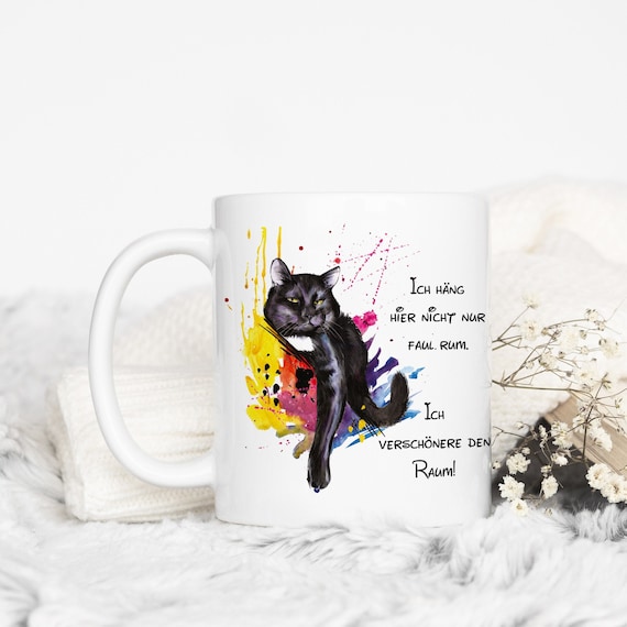 Katze Tasse | Katzenliebhaber Becher | Kaffeetasse Geschenk