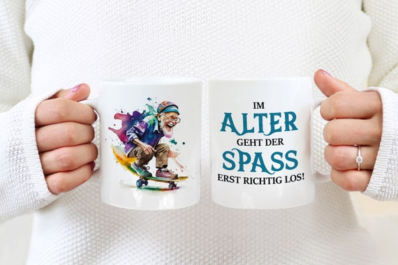 lustige Oma und Opa Tasse | Ruhestand Kaffeebecher Geschenk