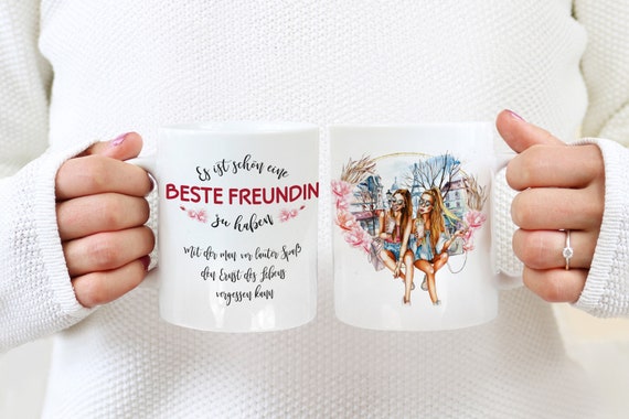 Beste Freundin Tasse | Sprüche Kaffeebecher | Geschenk