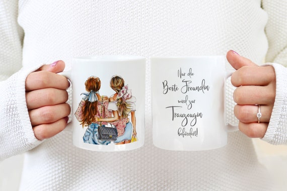 Trauzeugin Tasse, Beste Freundin Kaffeebecher Geschenk