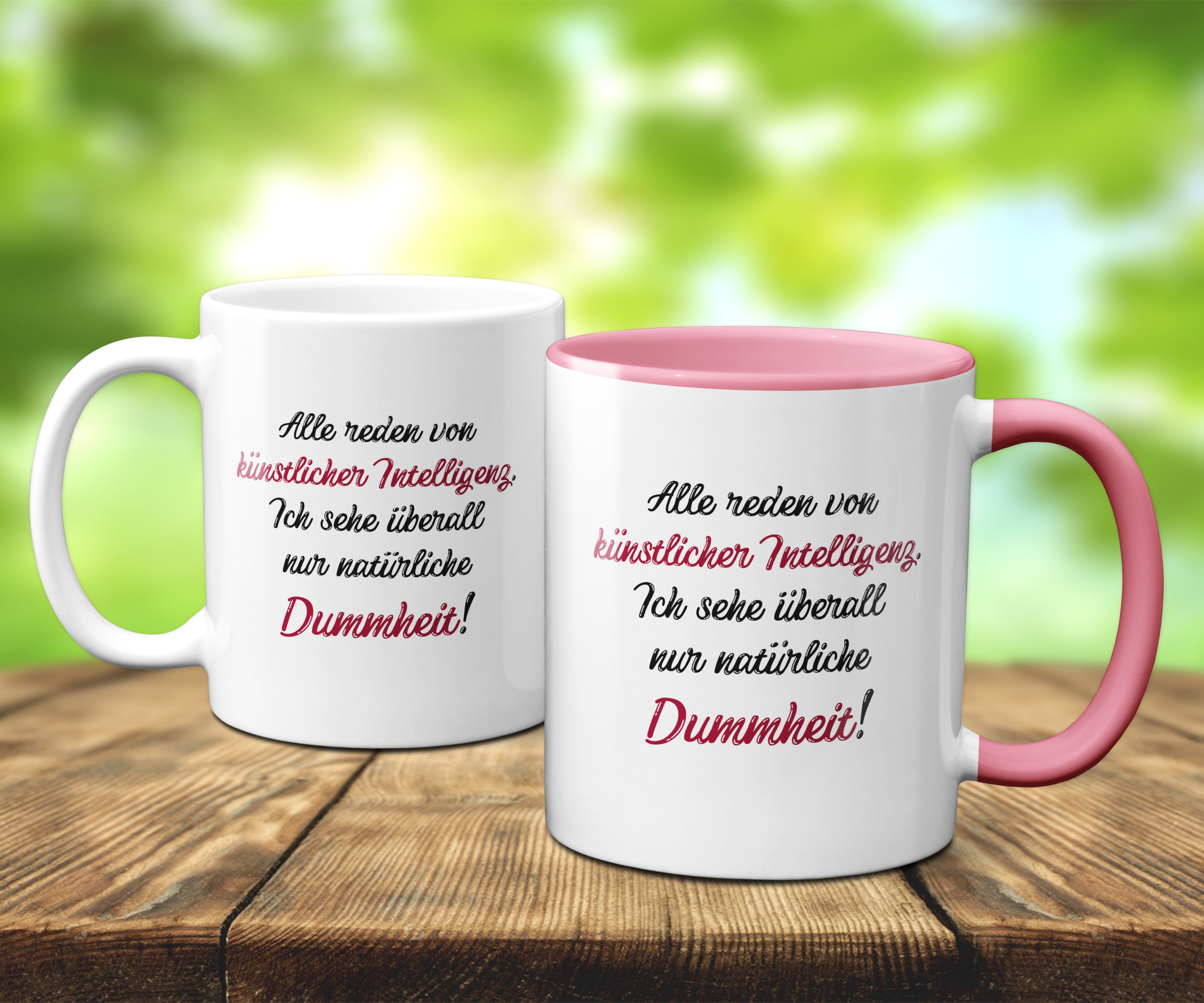 witziger Spruch Kaffeebecher künstliche Intelligenz Tasse