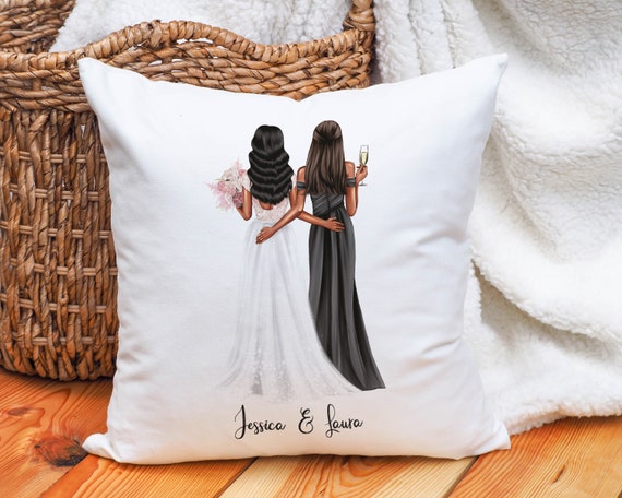 Trauzeugin Geschenk Kissen personalisiet, Kissen mit Füllung