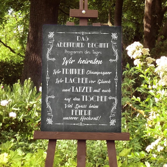 Willkommen Hochzeit Schild Wir Heiraten Kreide Tafel