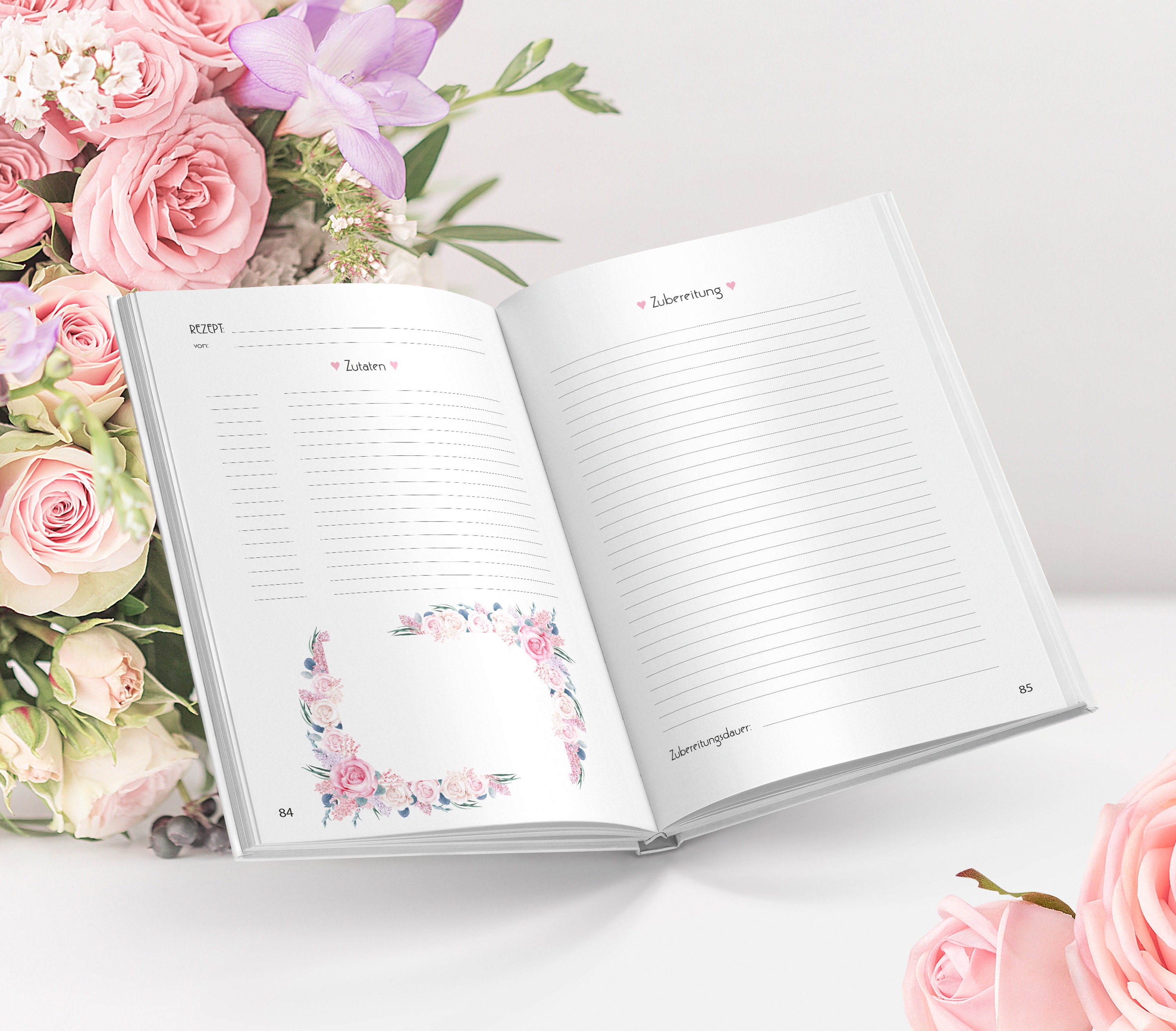 Rezeptbuch Hochzeitsgeschenk personalisierbar Rezeptbuch zum