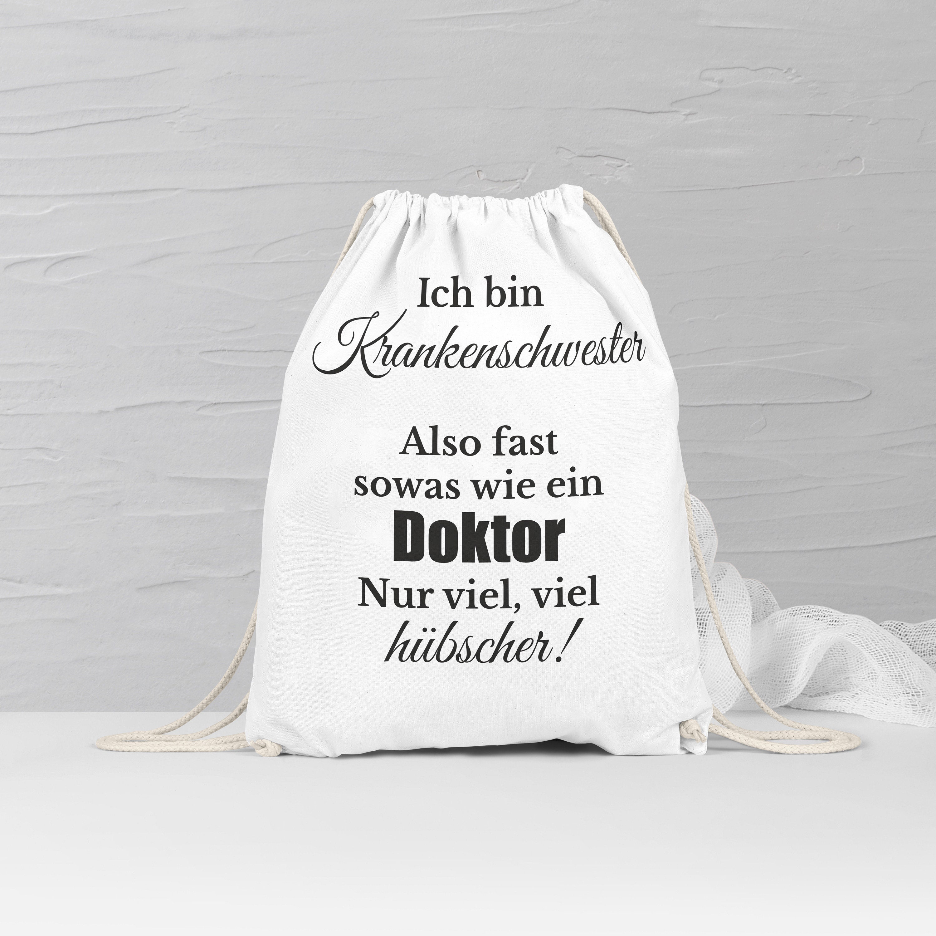 Turnbeutel Krankenschwester, Rucksack, Sprüche Sporttasche, Geschenk
