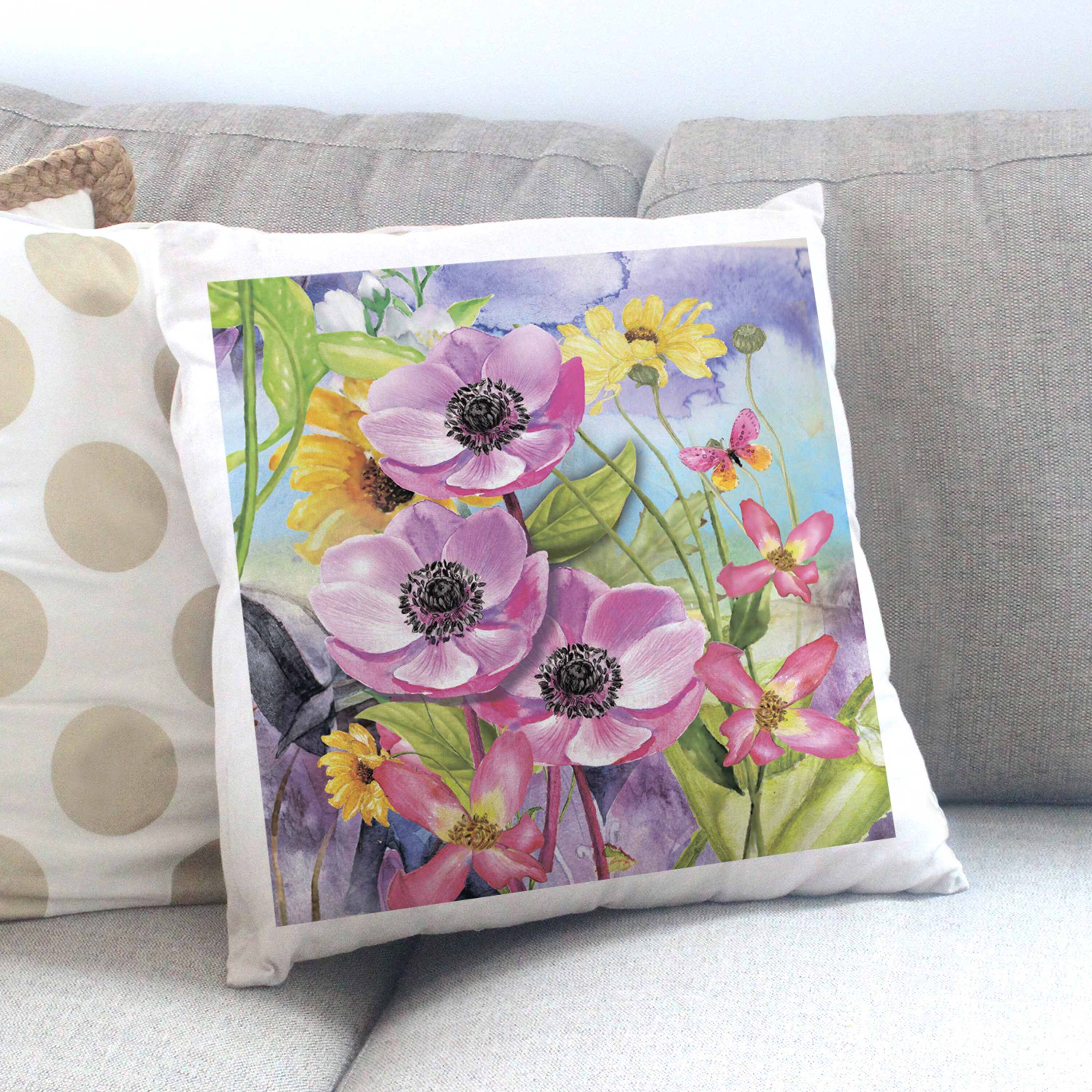 Almohada de decoración prado de flores A funda de almohada | Etsy