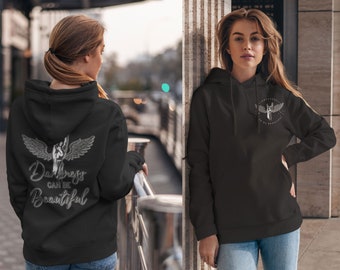 Hoodie Darkness can be beautiful | Slogan hoodie | Wings Hoodie