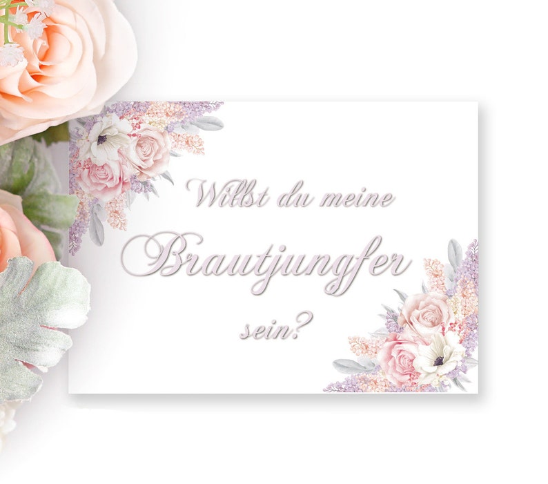 Brautjungfer Karte Vorschlag Brautjungfer Einladung | Etsy