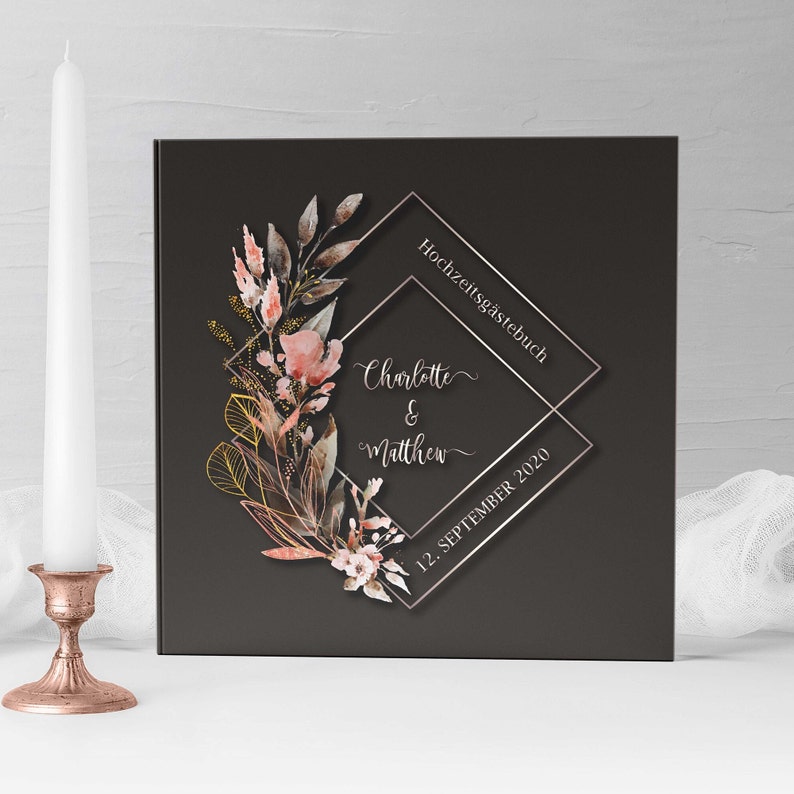 Gästebuch Hochzeit personalisiert mit Fragen Foto Hochzeitsalbum Bild 10