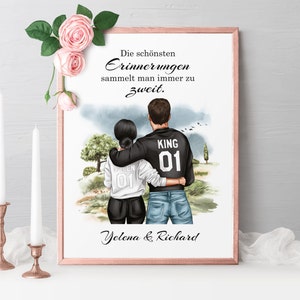 King and Queen poster customizable | Couple wall art gift | Valentine&#39;s Day gift