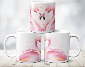 Beker Flamingo Liefde | Koffiemok cadeau