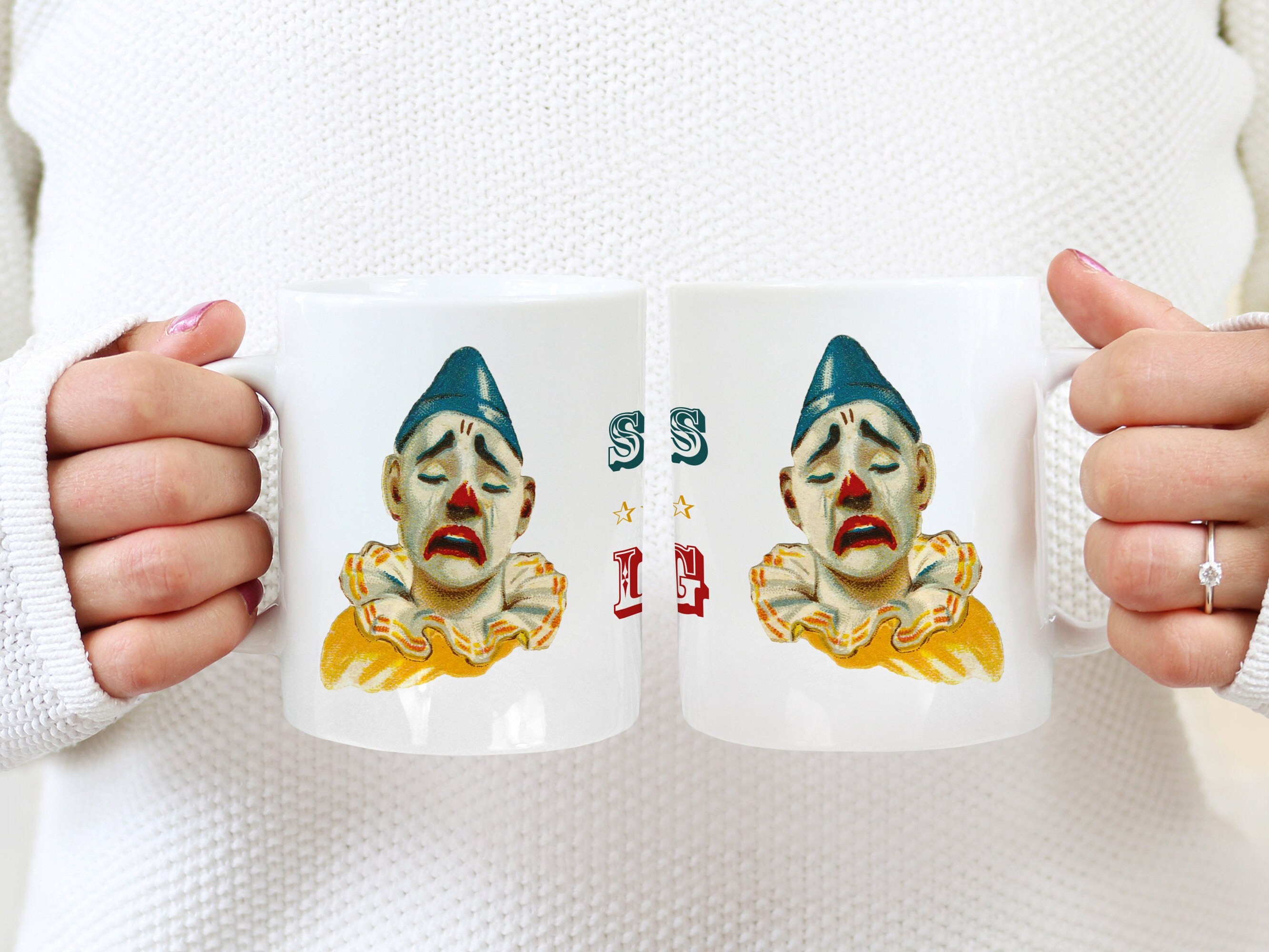 Clown Tasse Schluss mit Lustig Zirkus Sprüche Kaffeebecher