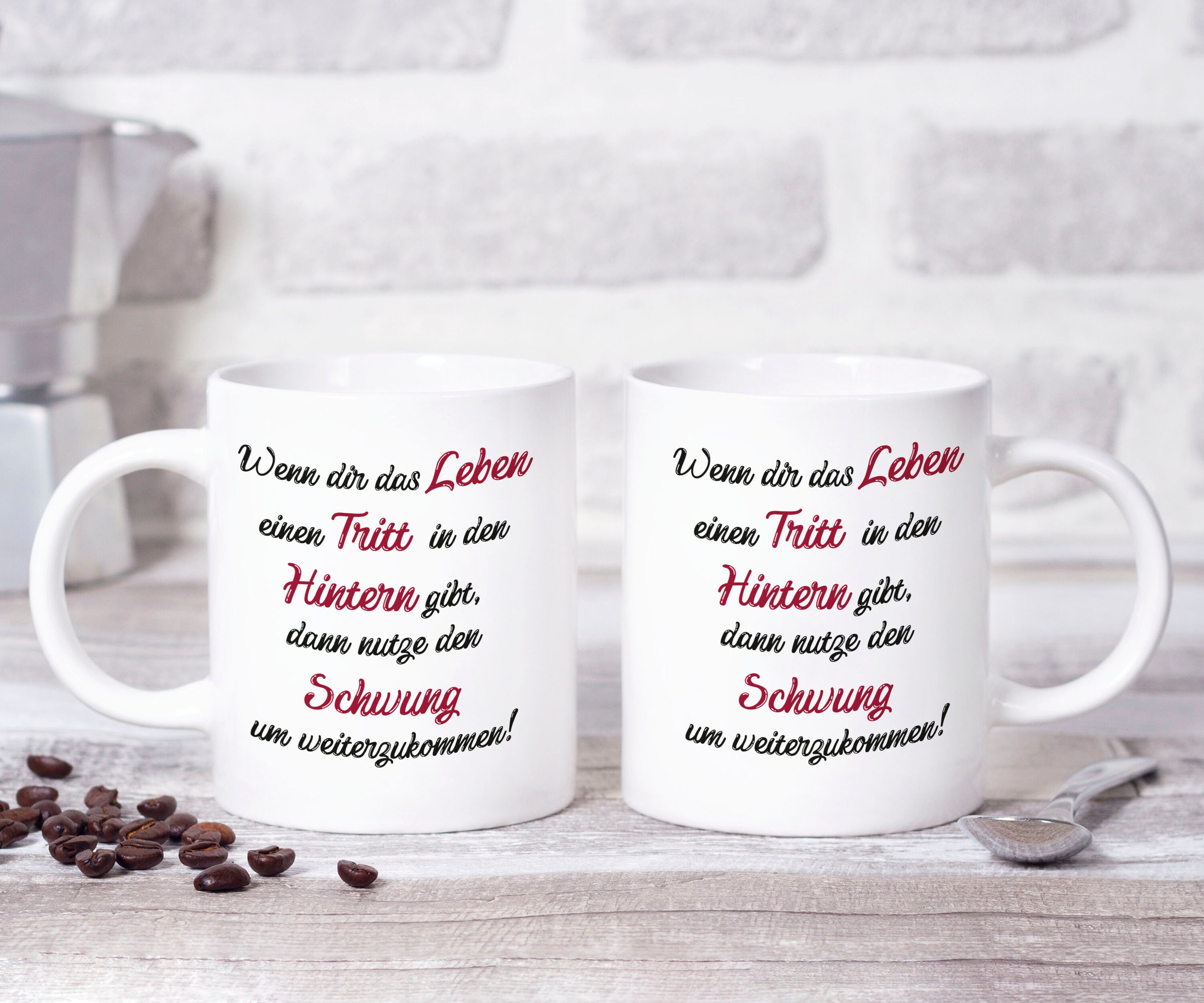 Lustige Spruch Tasse, Leben, Schwung, Kaffeetasse, Geschenk, Kaffeebecher, Teetasse