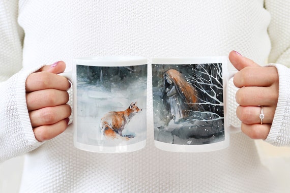 Becher Winter ist Magie Tasse - Fuchs Kaffeetasse Geschenkidee Weihnachten