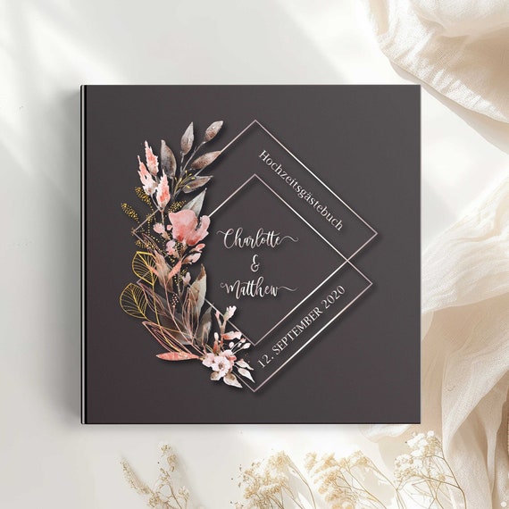 Gästebuch Hochzeit personalisiert mit Fragen | Foto Hochzeitsalbum