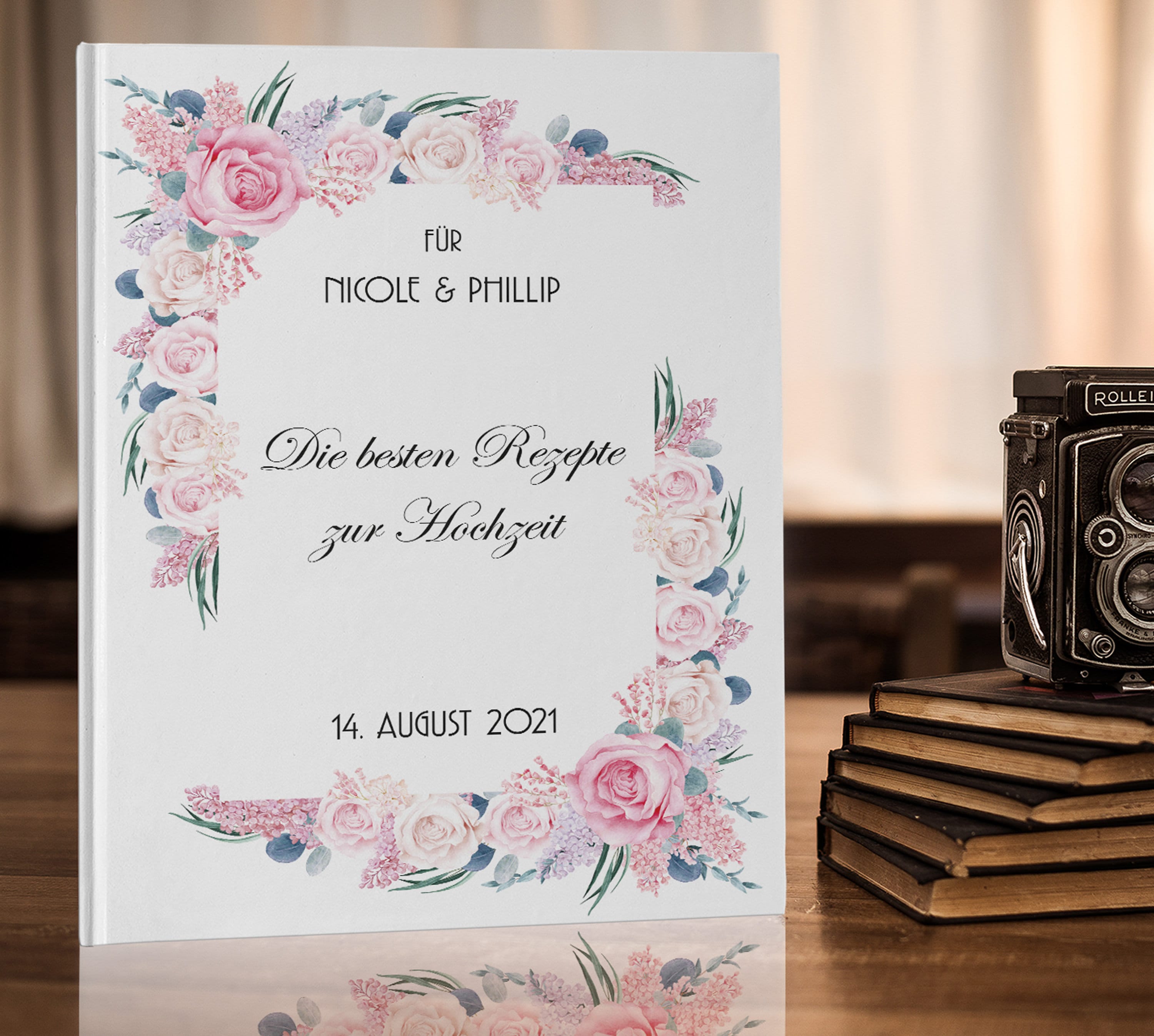 Rezeptbuch Hochzeitsgeschenk personalisierbar Rezeptbuch zum