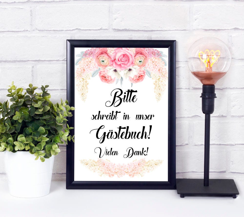 Hochzeit Gästebuch Deko Schild Hochzeitsschild Dekoration Etsy