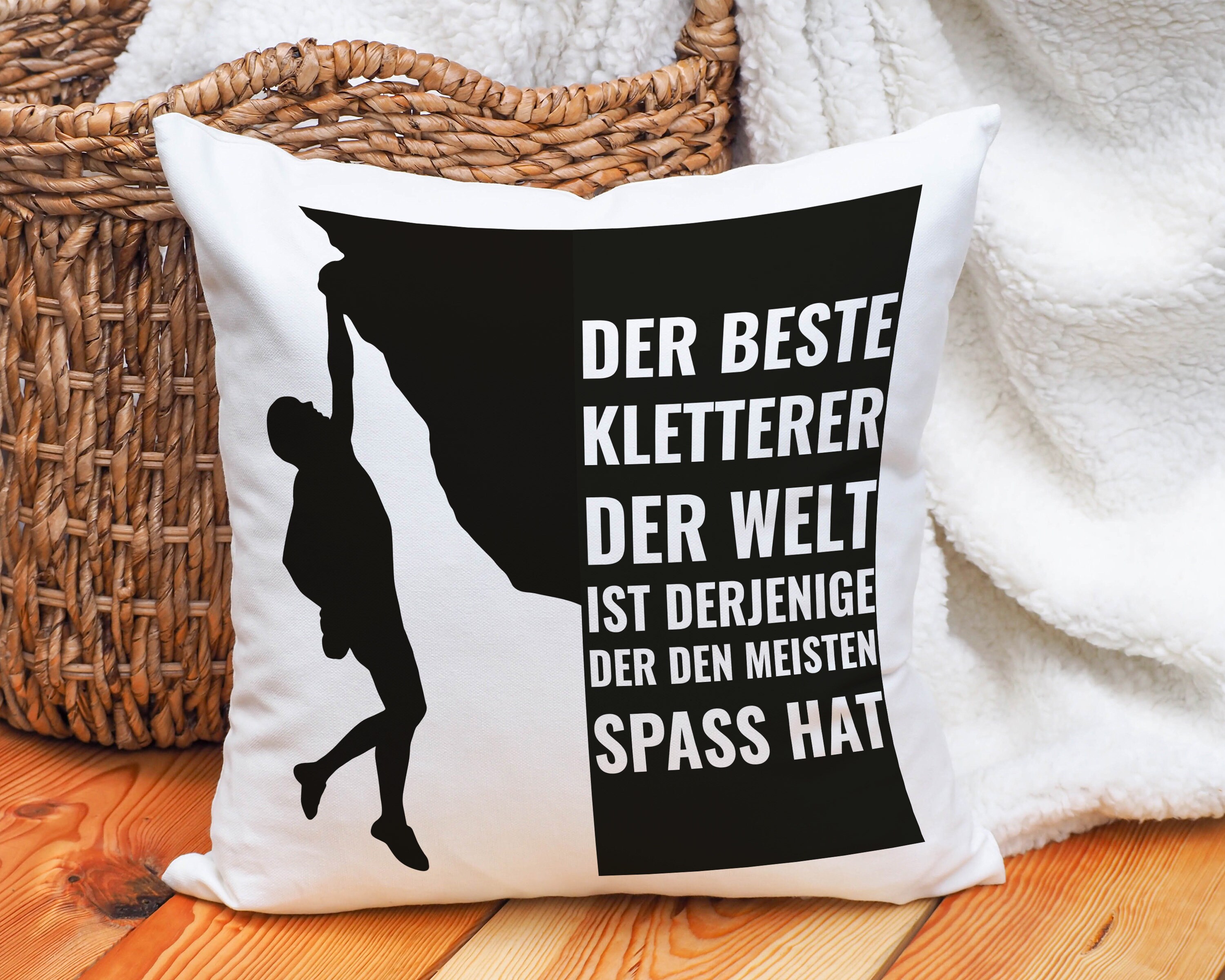 Sofakissen Kletter Sprüche Dekokissen Kissen mit Füllung Kissenbezug