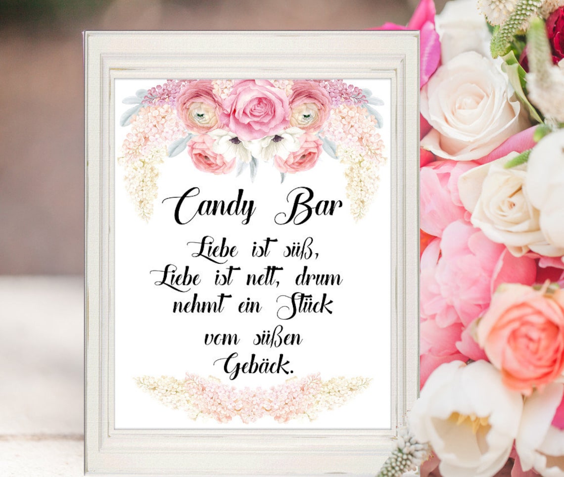 Candy Bar Deko Schild Süssigkeiten Bar Schild Hochzeit Etsy