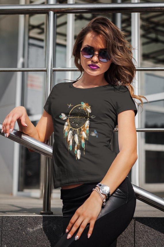 Boho Frauen T-Shirt Traumfänger | Geschenk beste Freundin | Schwester